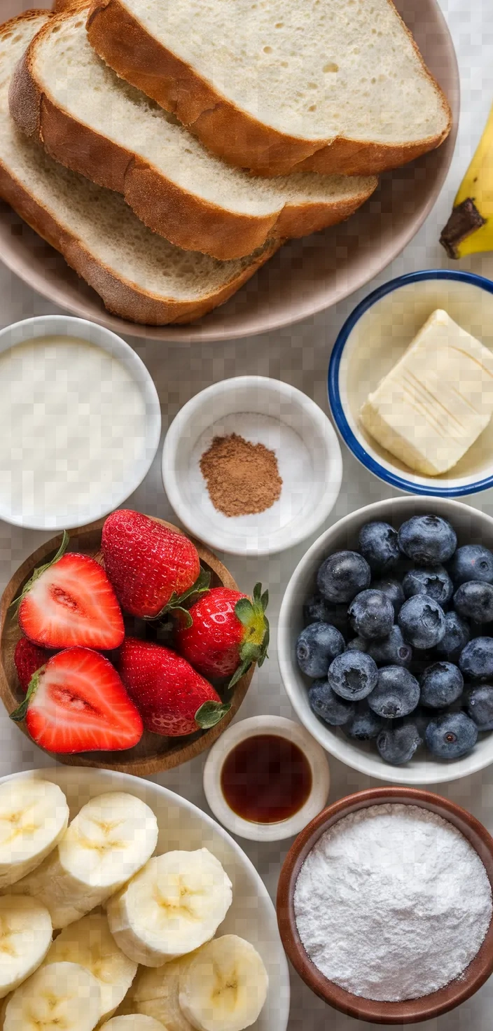 Ingredients photo for Banana Berry French Toast Recipe