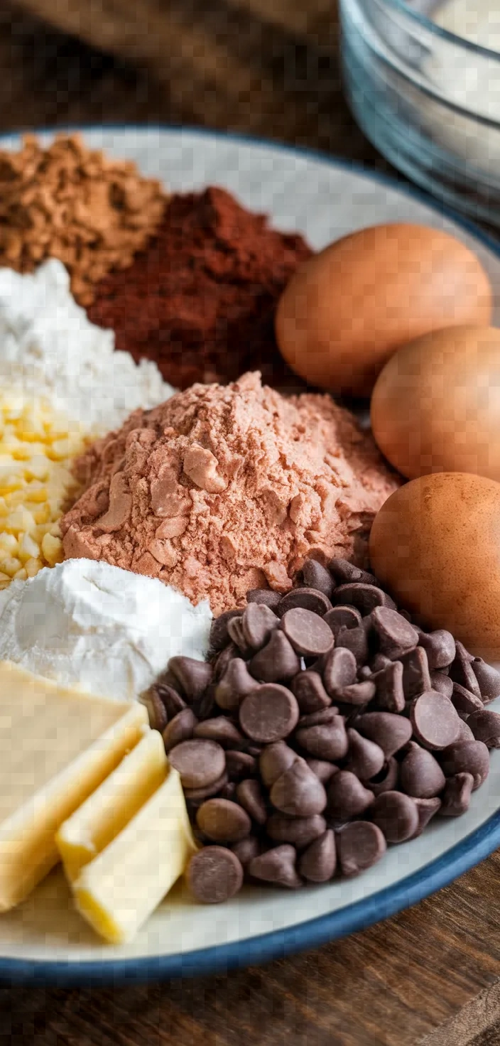 Ingredients photo for Chocolate Chip Cookie Brownies Recipe