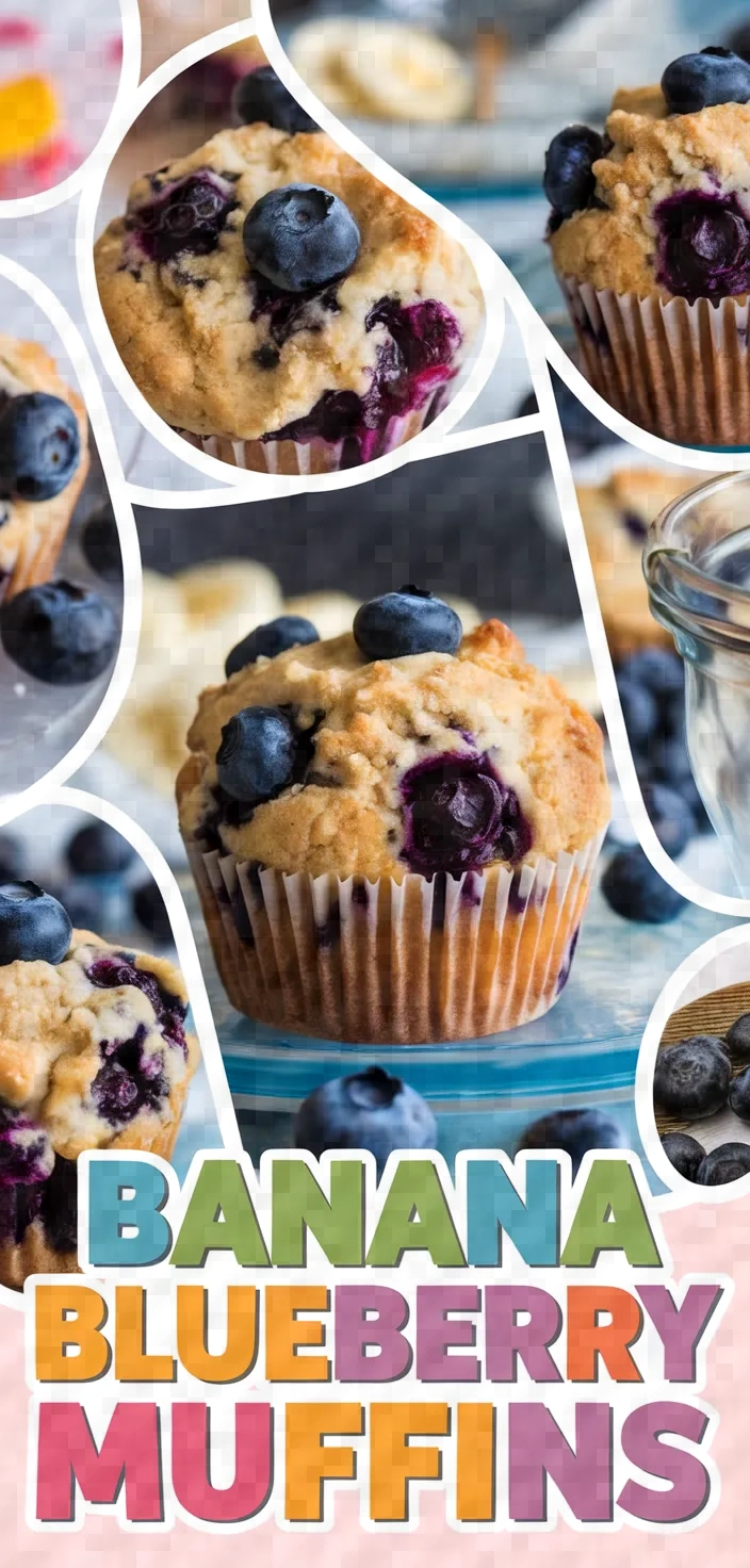 A photo of Banana Blueberry Muffins Recipe