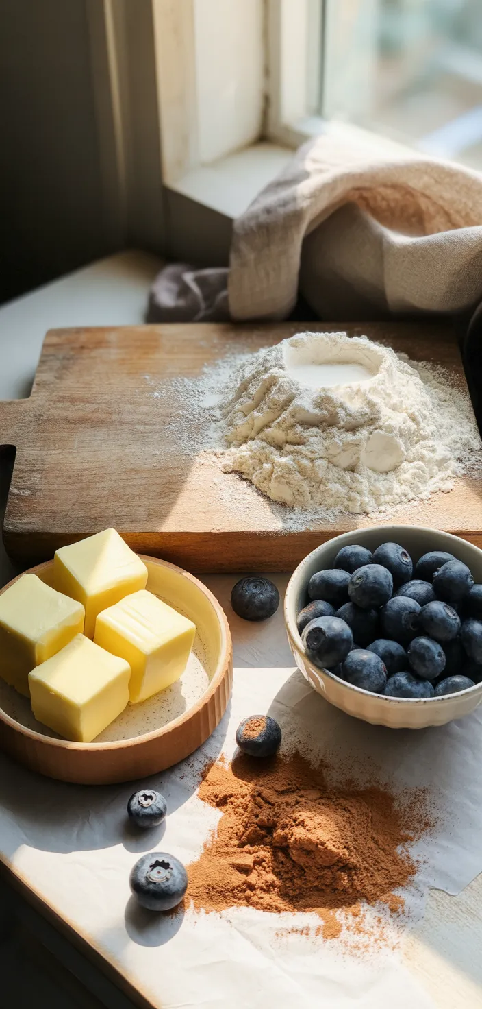 Ingredients photo for Blueberry Muffin Cookies With Streusel Topping Recipe