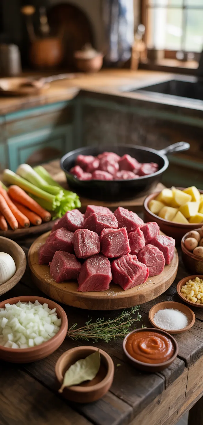 Ingredients photo for Old Fashioned Beef Stew Recipe