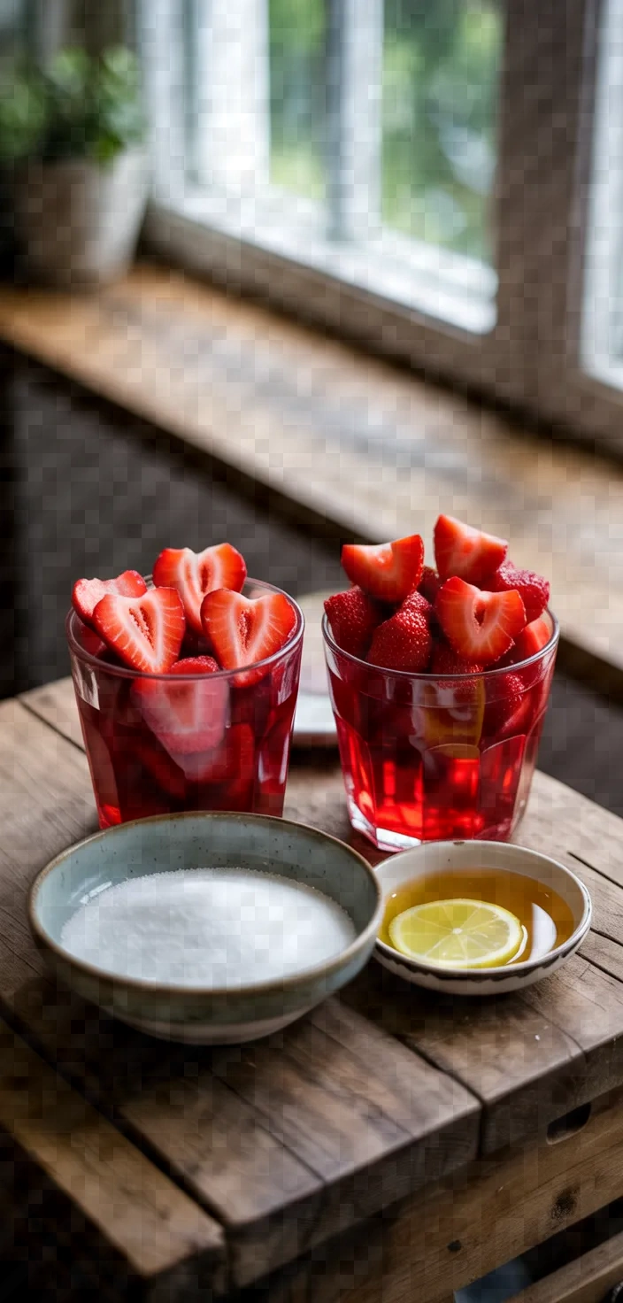 Ingredients photo for Strawberry Syrup Recipe