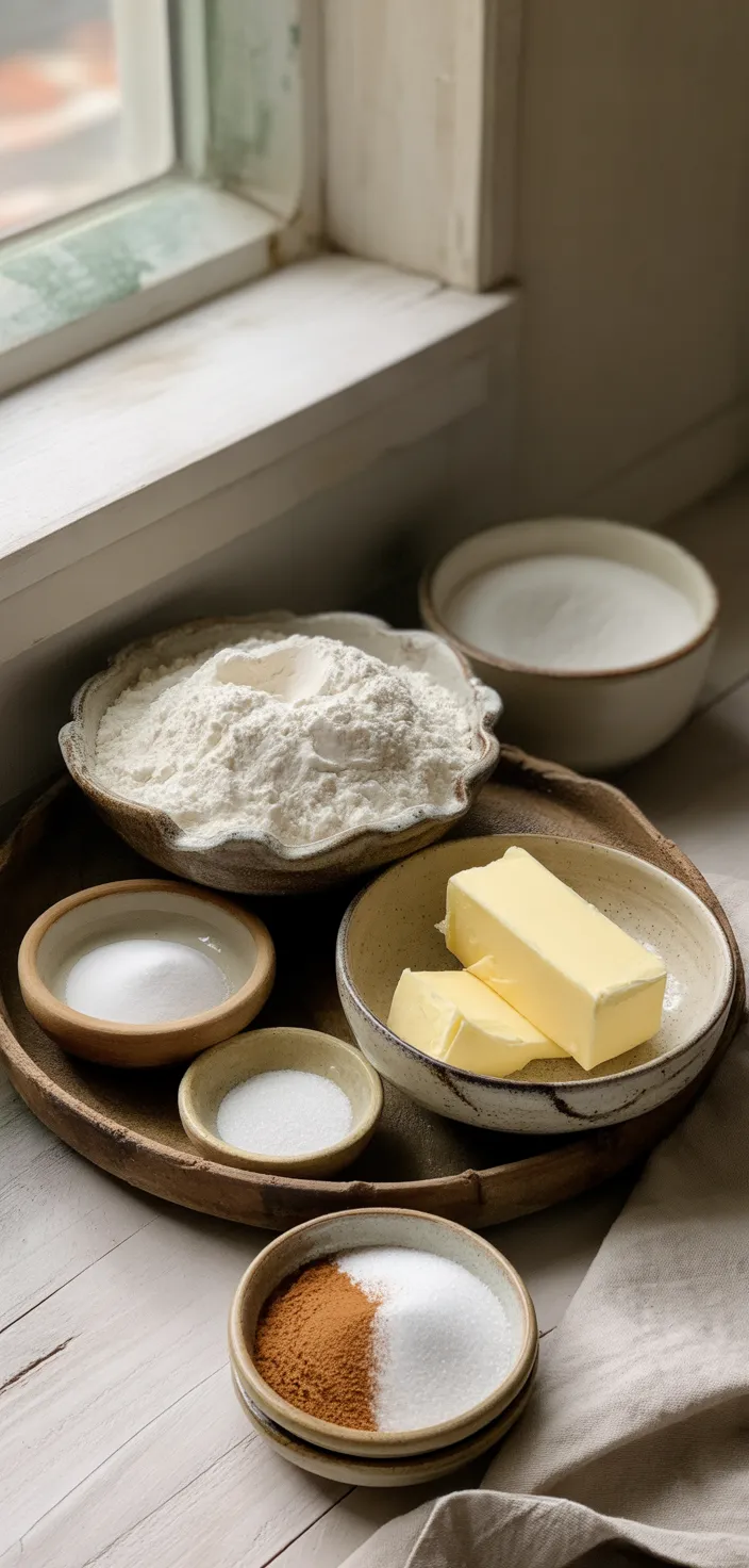 Ingredients photo for Classic Snickerdoodles – Soft & Chewy Cinnamon Sugar Cookies Recipe