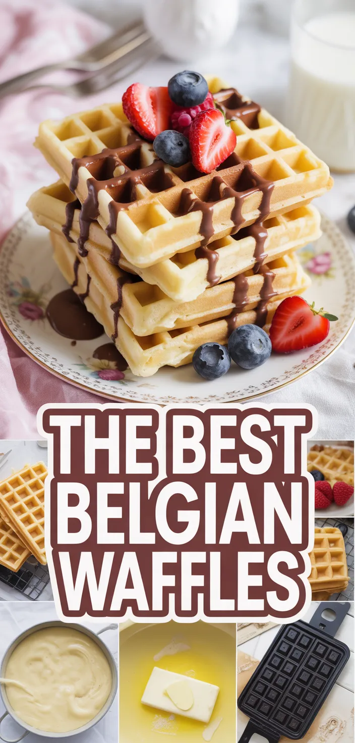 A photo of The Best Belgian Waffles Recipe