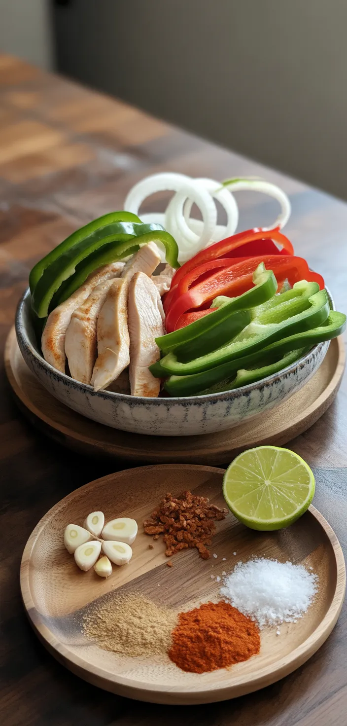 Ingredients photo for Easy Chicken Fajitas Recipe