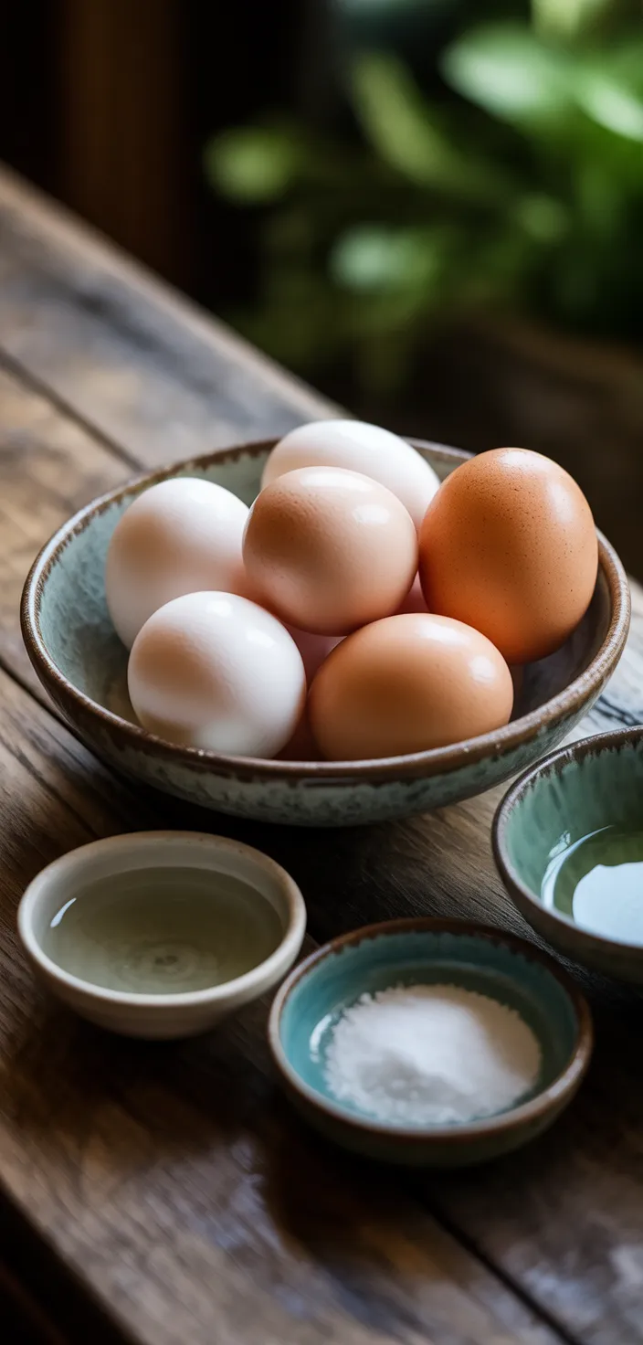 Ingredients photo for Easy Peel Hard Boiled Eggs Recipe