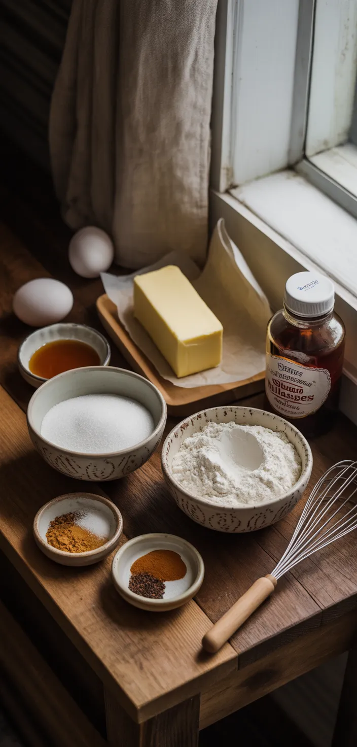 Ingredients photo for Ginger Molasses Cookies Recipe