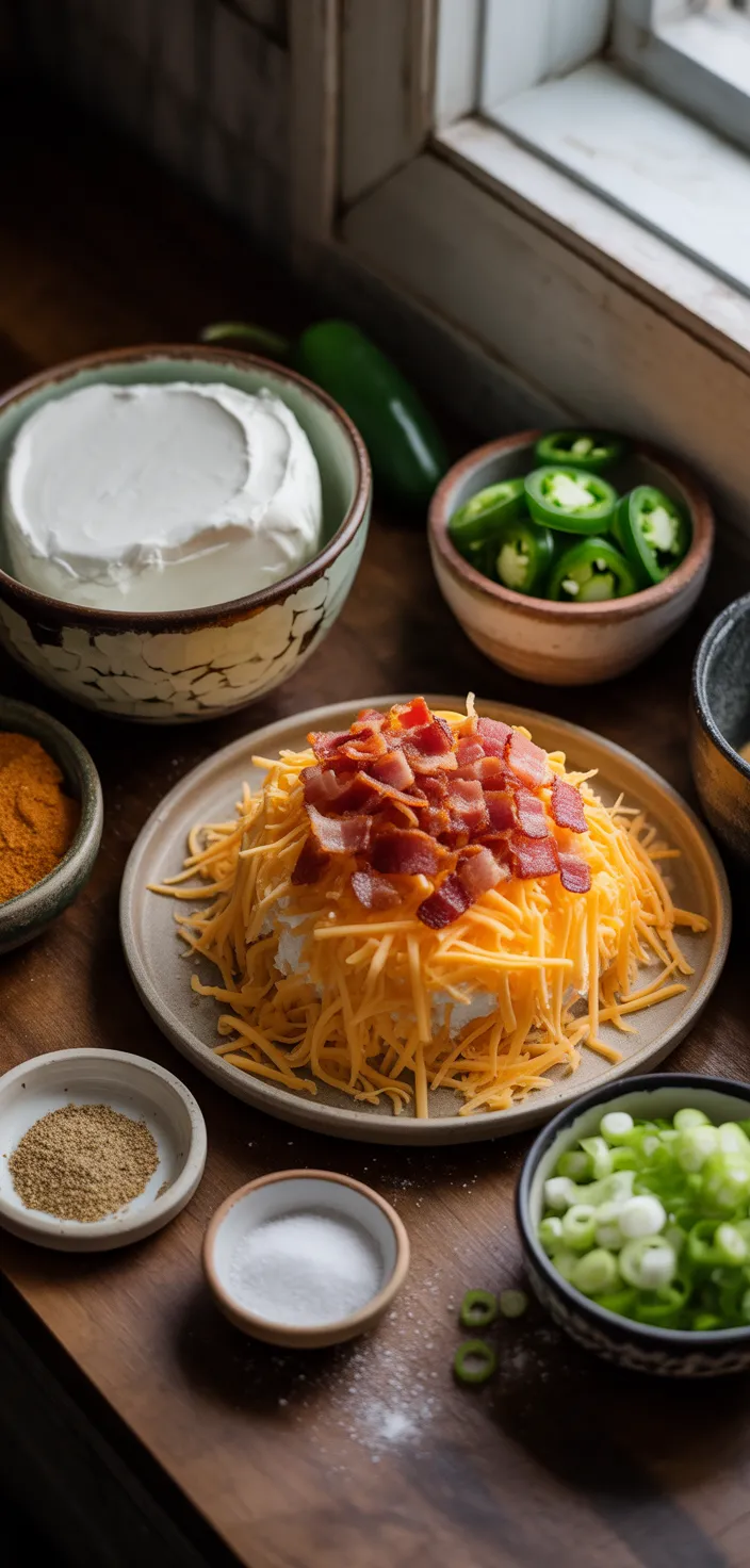 Ingredients photo for Jalapeno Popper Cheese Ball Recipe