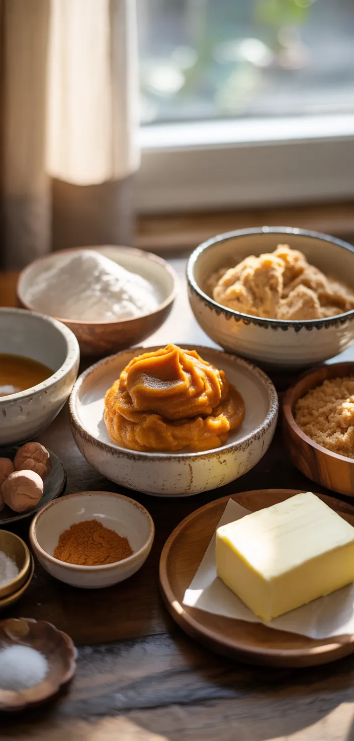 Ingredients photo for Pumpkin Cookies With Caramel Frosting Recipe