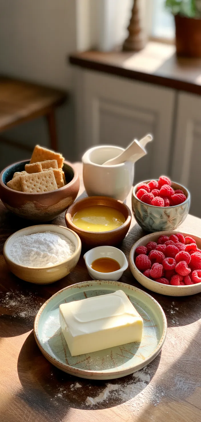 Ingredients photo for Raspberry Cream Cheese Bites Recipe