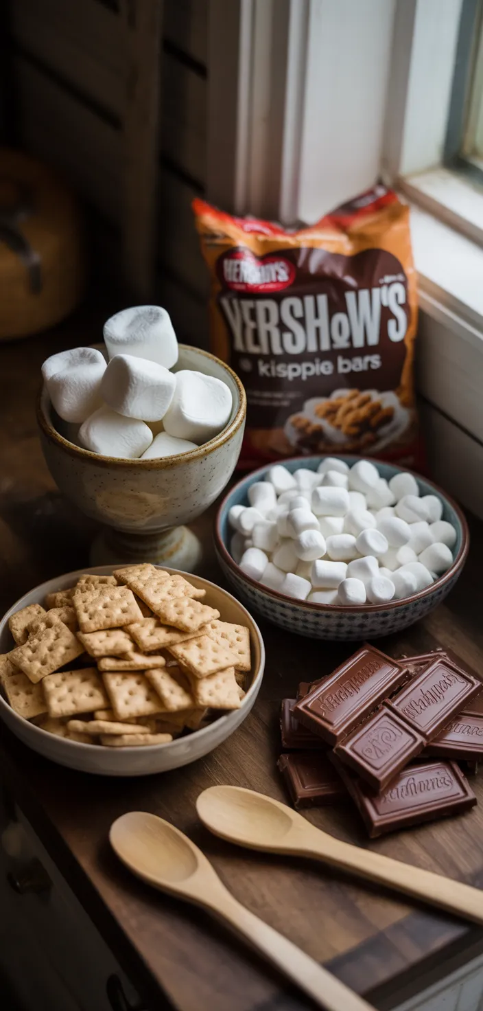 Ingredients photo for S'mores Krispie Bars Recipe
