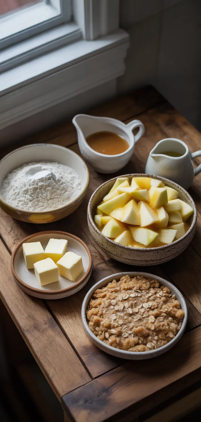 Ingredients photo for Apple Crisp Bars Recipe