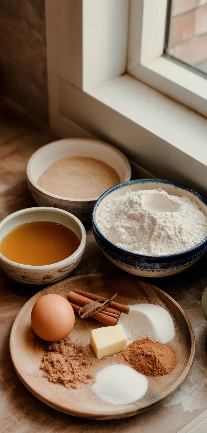 Ingredients photo for Baked Apple Cider Donuts With Cinnamon Sugar Recipe