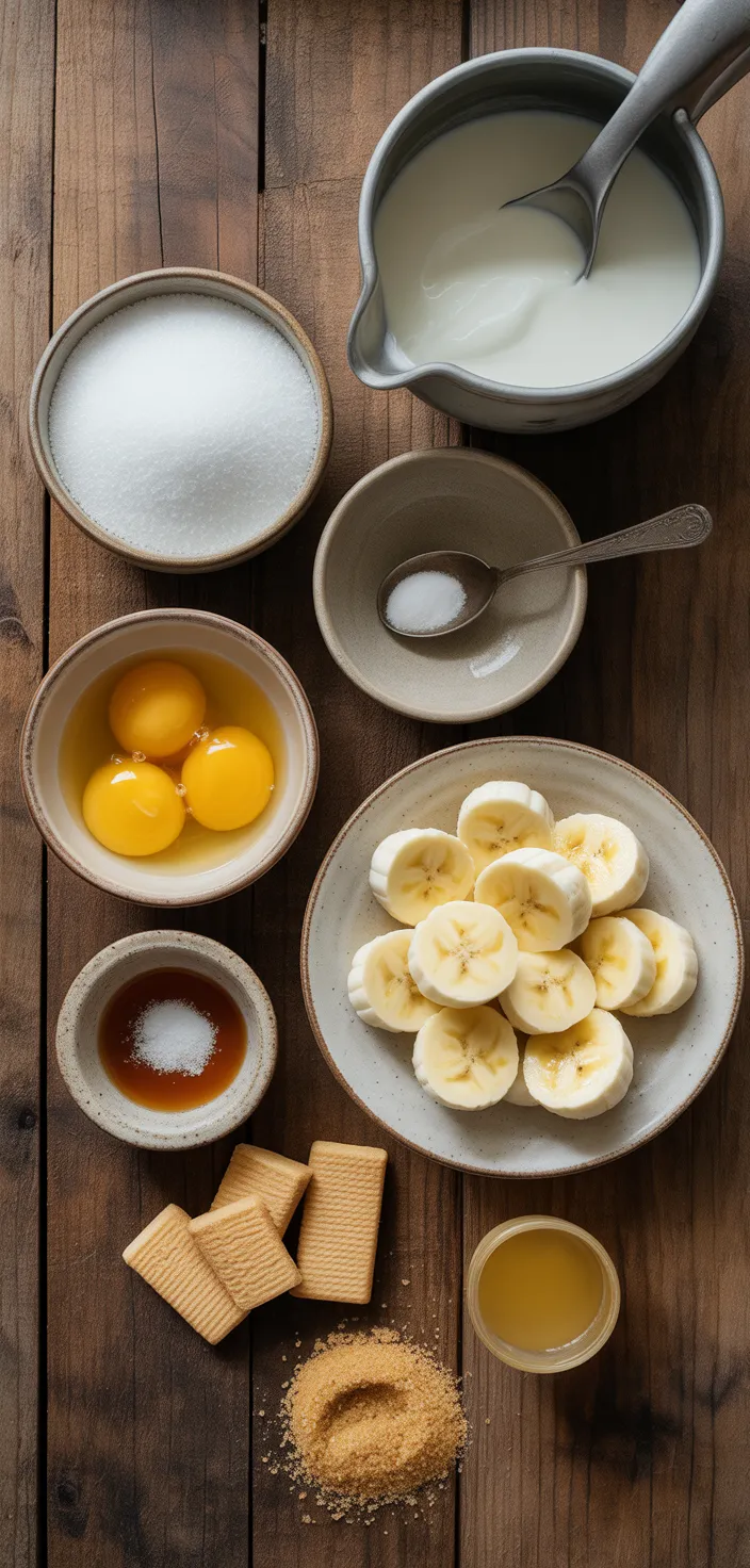 Ingredients photo for Banana Pudding Ice Cream Recipe