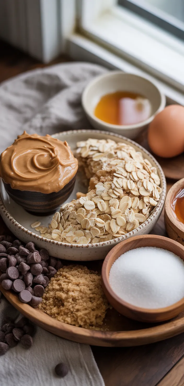 Ingredients photo for Healthy Almond Butter Oatmeal Cookies (gluten Recipe