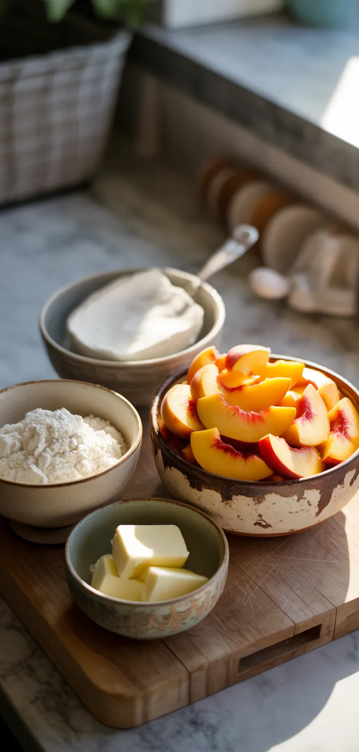 Ingredients photo for Peaches And Cream Crumble Bars Recipe