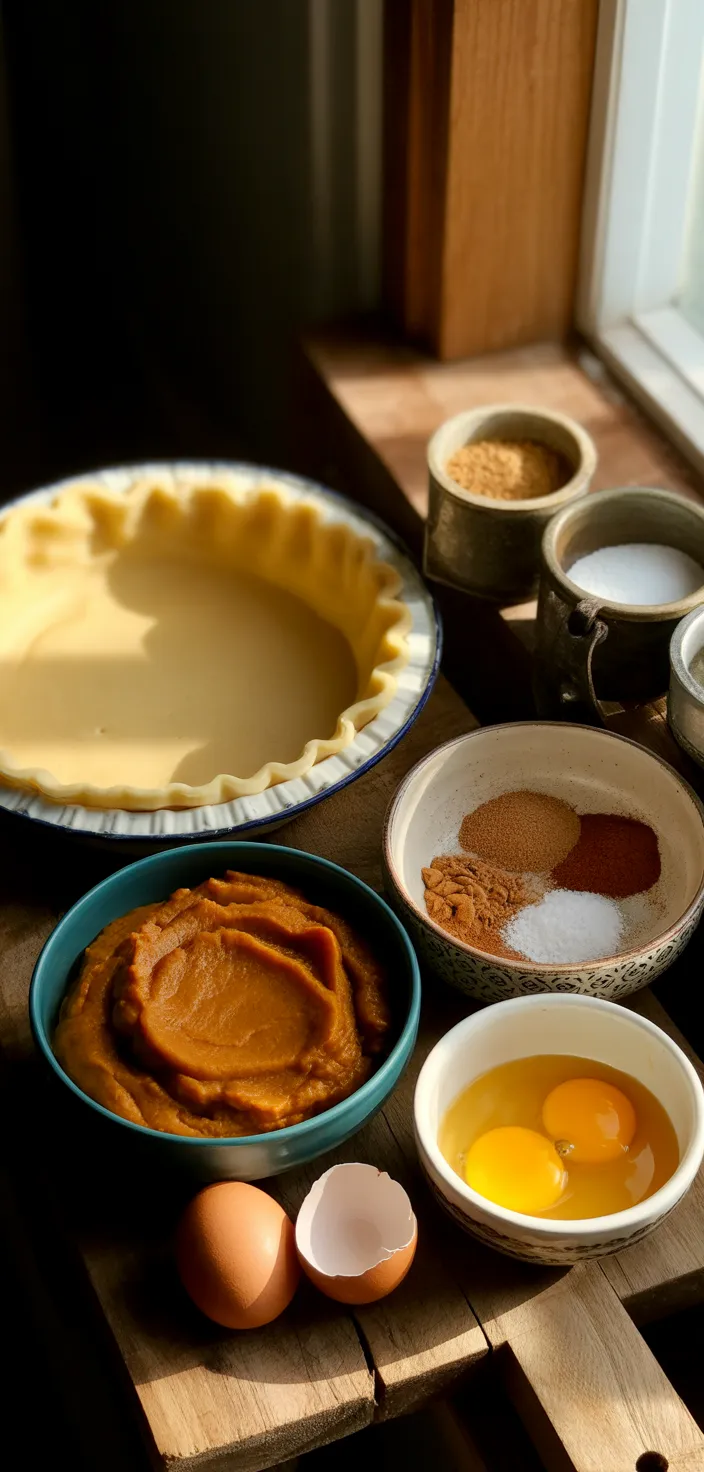 Ingredients photo for Pumpkin Pie With Sweetened Condensed Milk Recipe