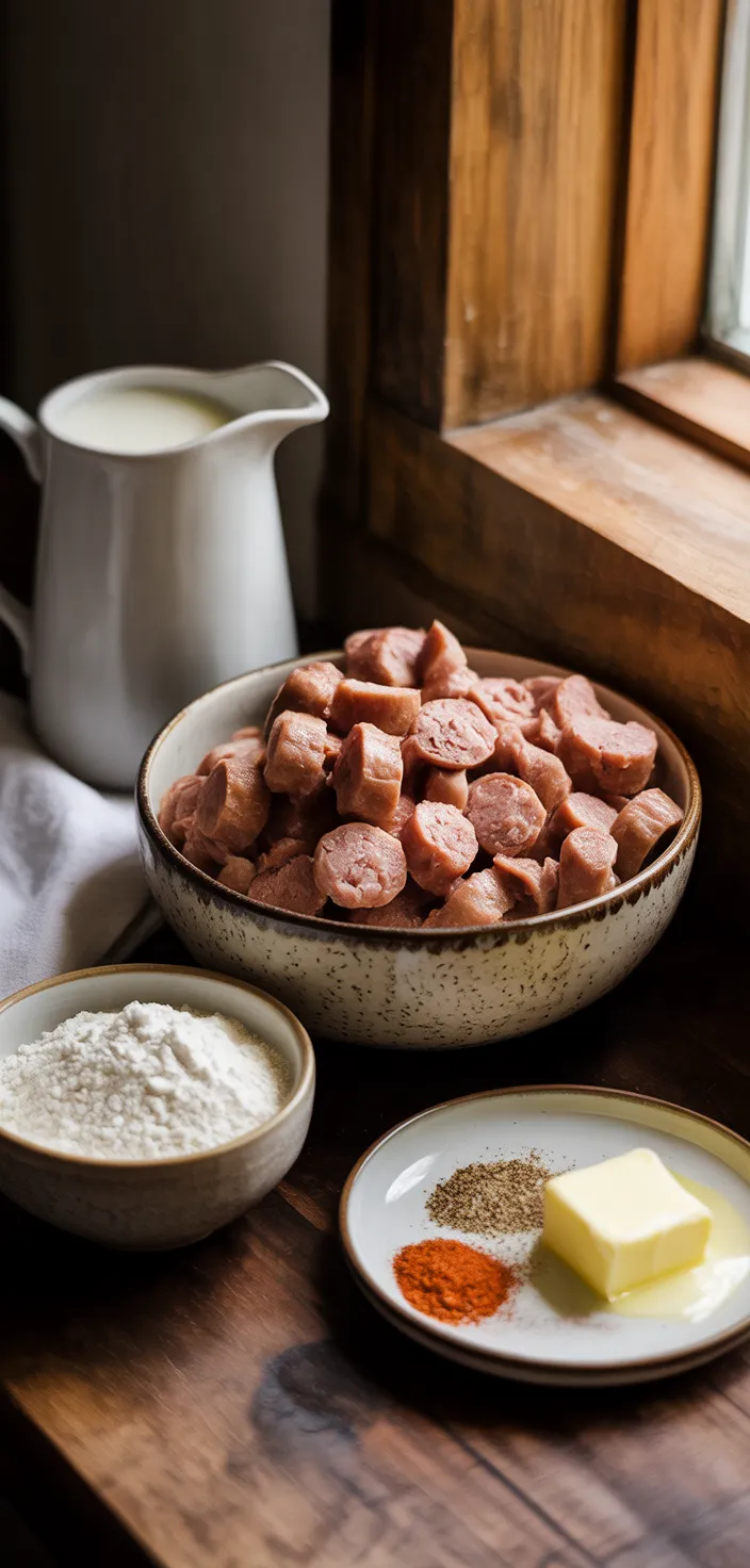 Ingredients photo for Southern Sausage Gravy Recipe