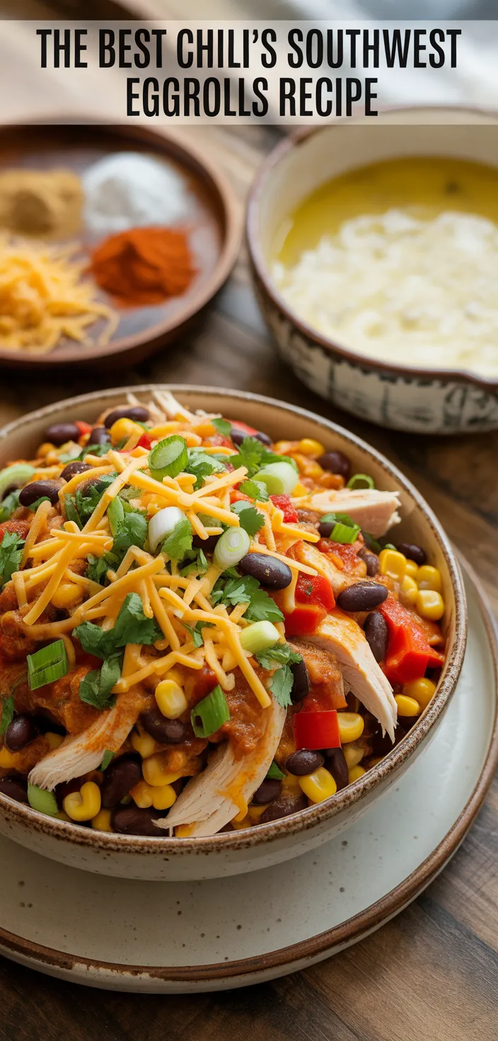 Ingredients photo for The Best Chili's Southwest Eggrolls Recipe