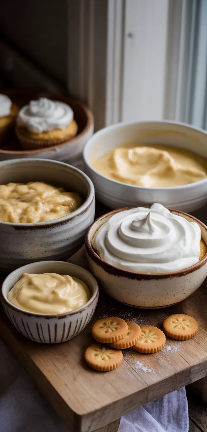 Ingredients photo for Banana Pudding Cupcakes With Whipped Cream Frosting Recipe