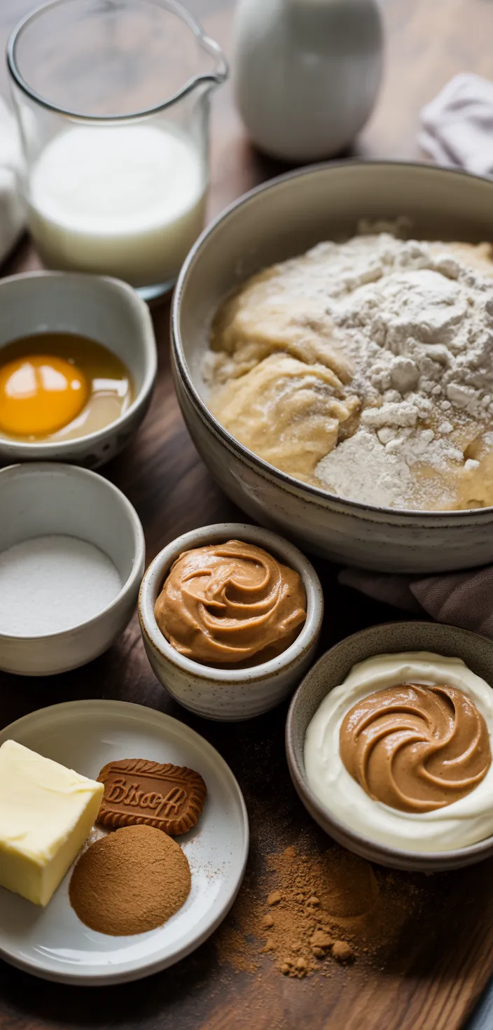 Ingredients photo for Biscoff Cookie Butter Cinnamon Rolls Recipe