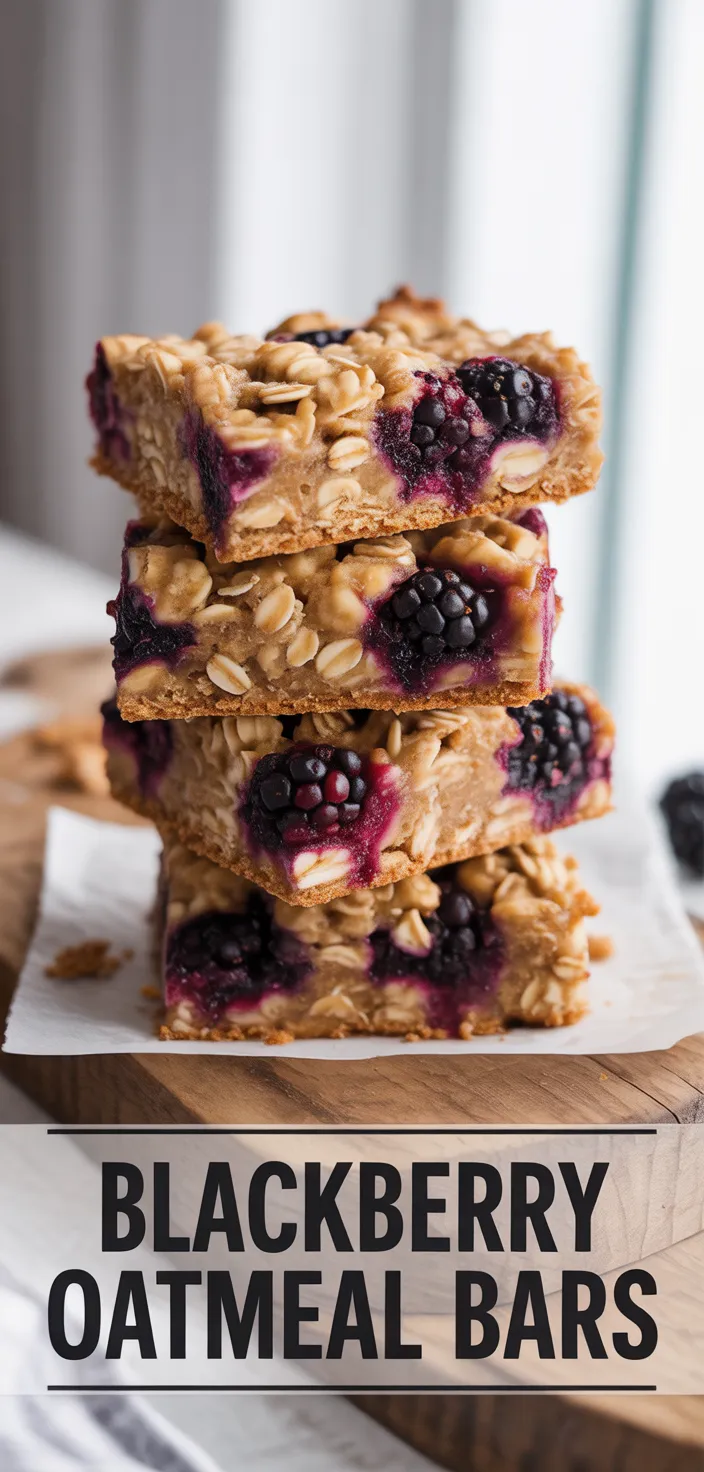 A photo of Blackberry Oatmeal Bars Recipe