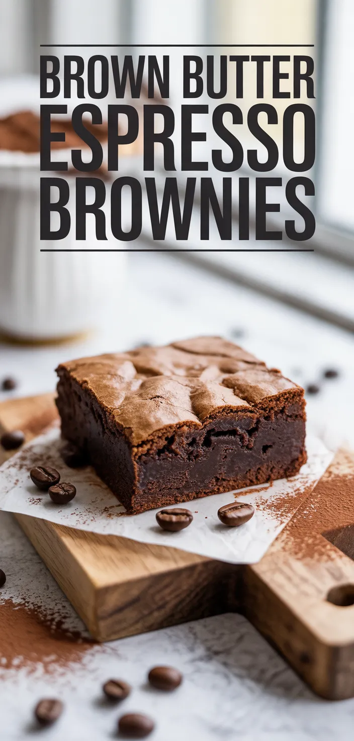 A photo of Brown Butter Espresso Brownies Recipe