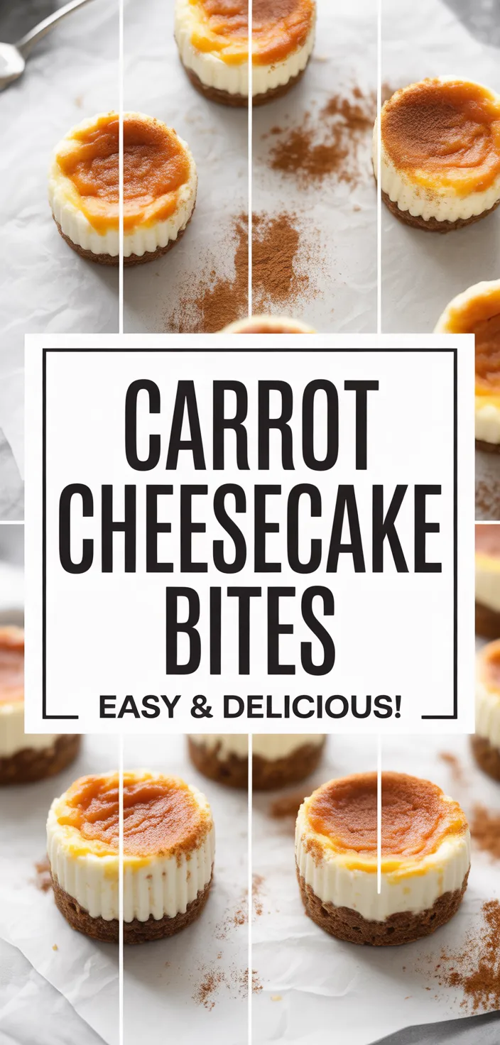 A photo of Carrot Cake Cheesecake Bites – Easy & Delicious! Recipe