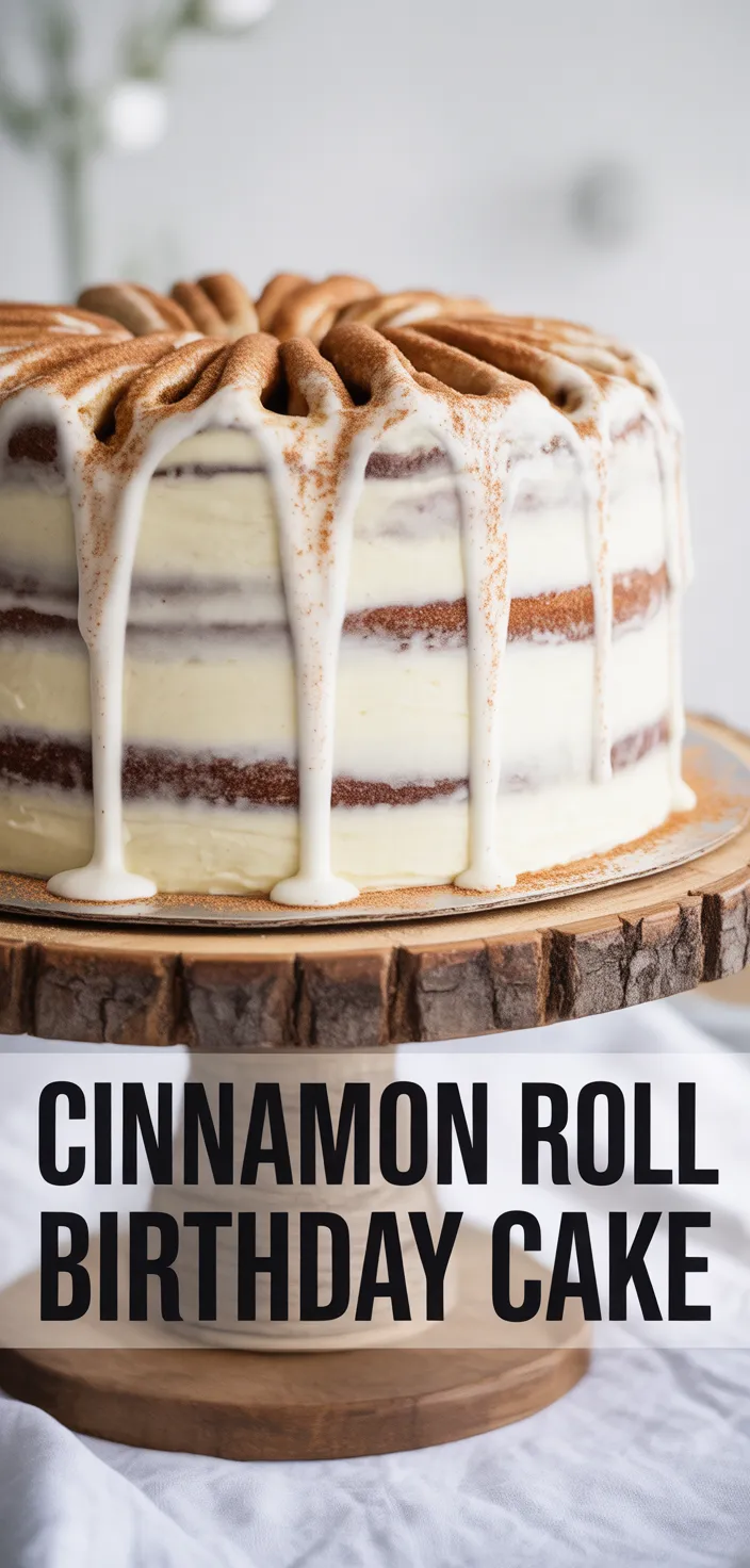 A photo of Cinnamon Roll Birthday Cake Recipe