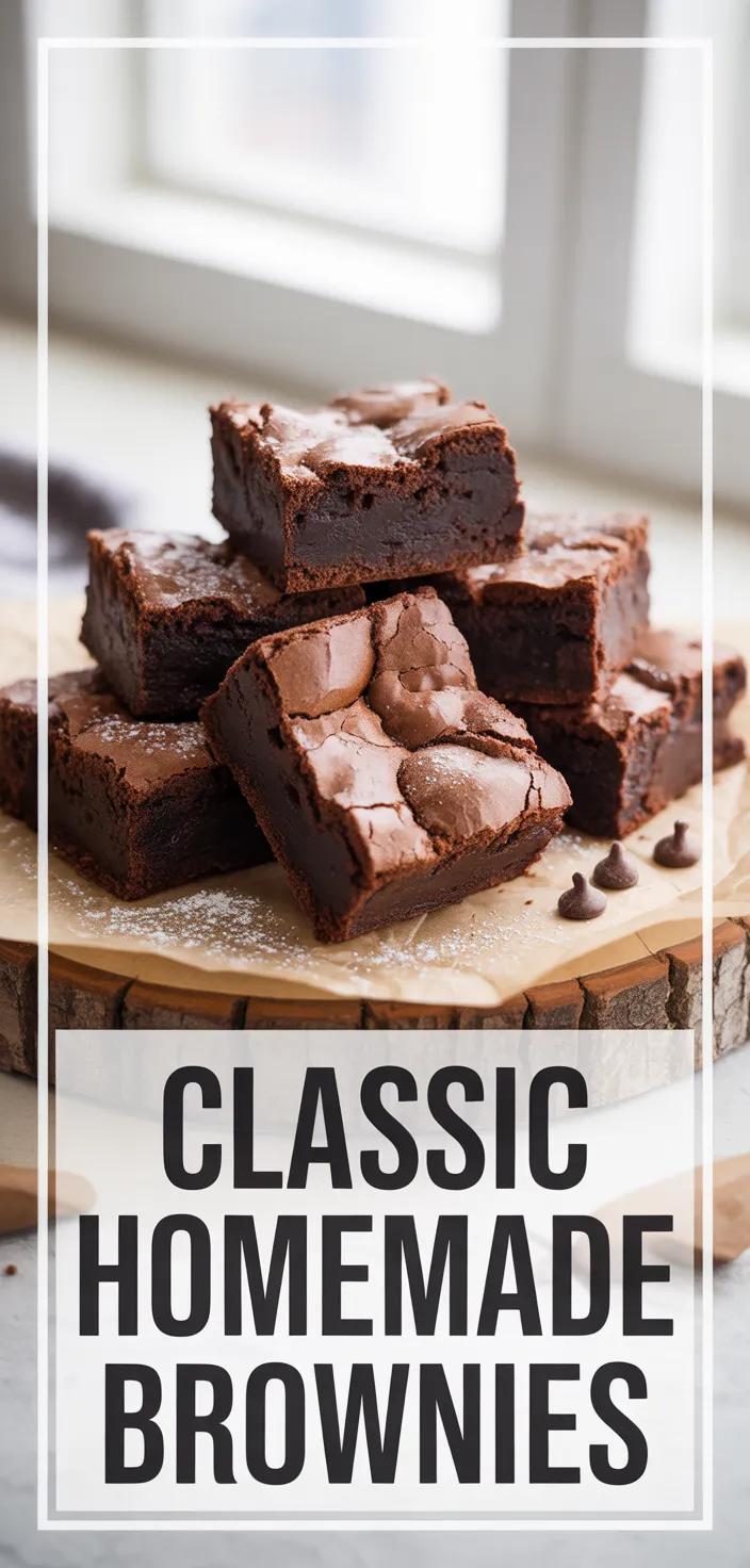 A photo of Classic Homemade Brownies Recipe