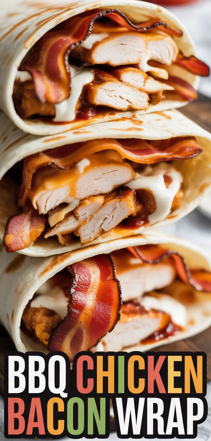 A photo of Crispy BBQ Chicken & Bacon Wraps Recipe