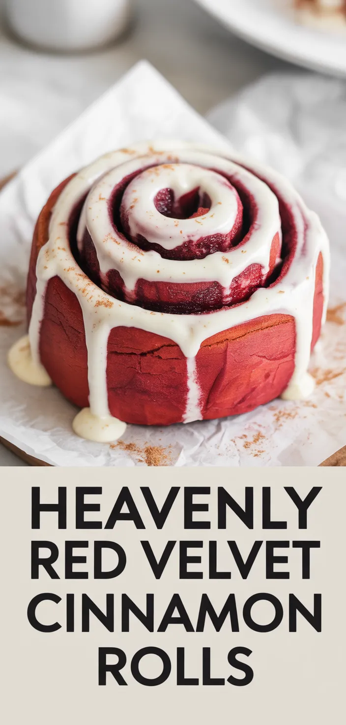 A photo of Heavenly Red Velvet Cinnamon Rolls Recipe