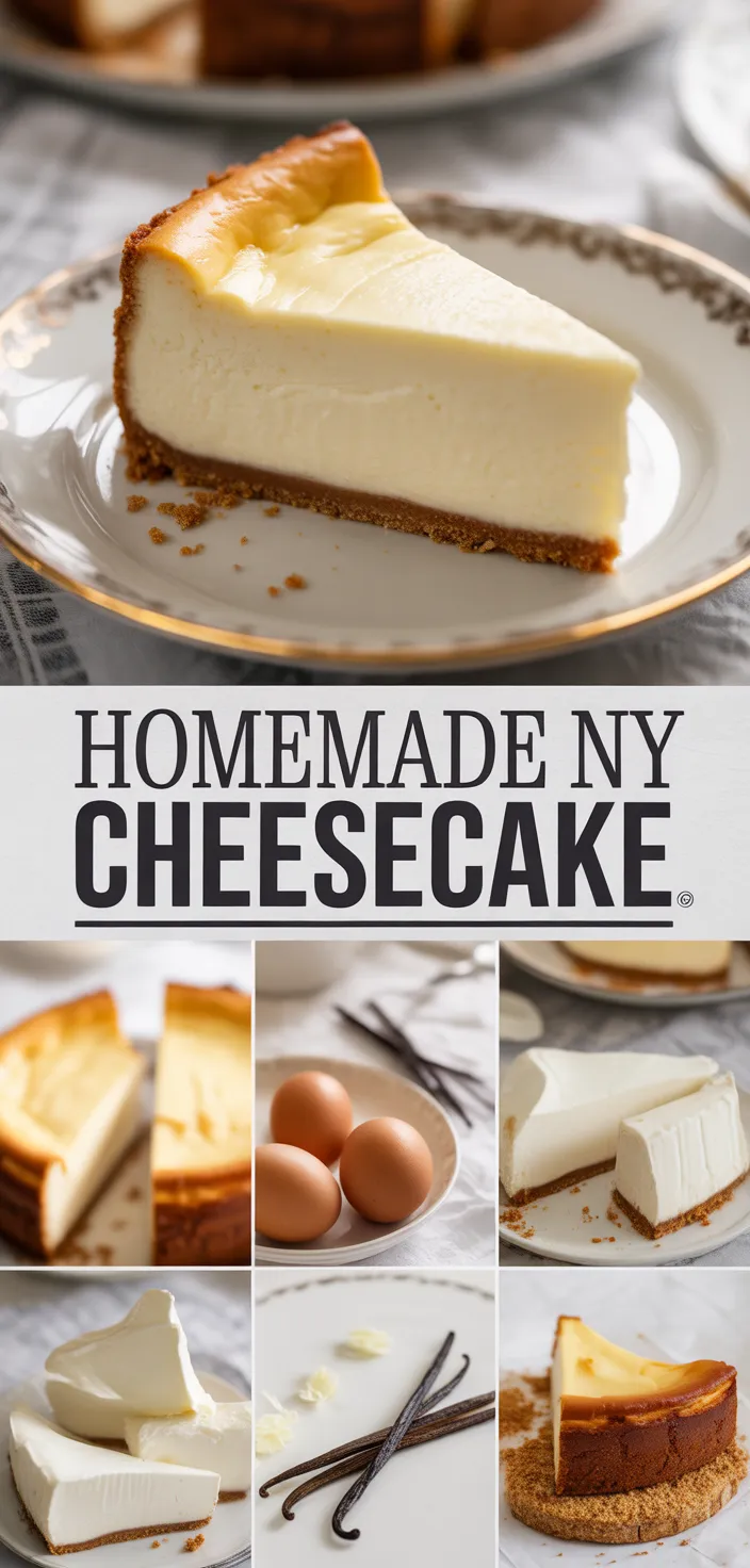 A photo of Homemade New York Style Cheesecake Recipe