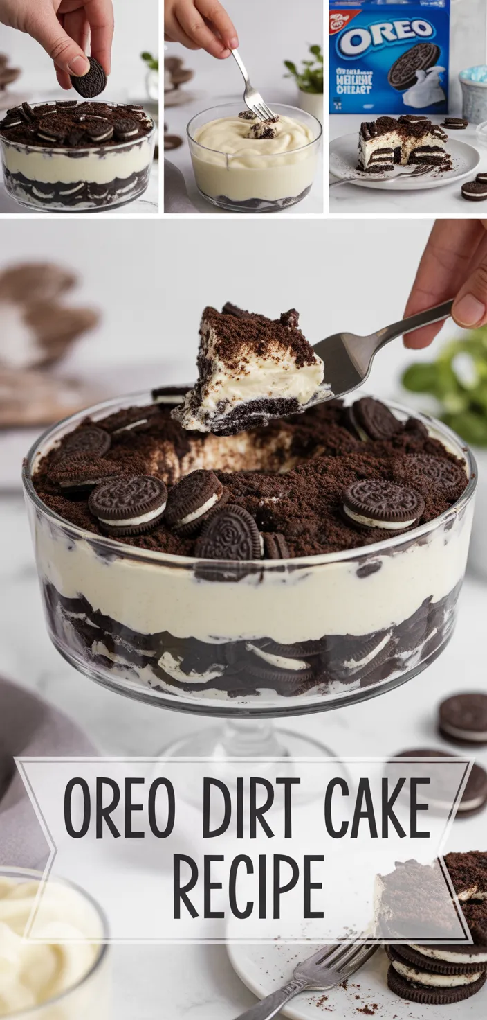 A photo of Oreo Dirt Cake Recipe