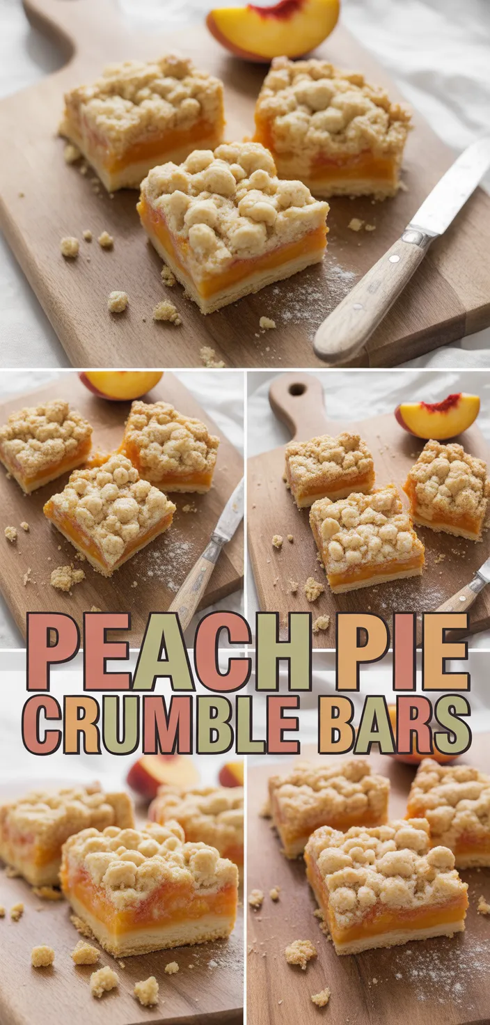 A photo of PEACH PIE CRUMBLE BARS Recipe
