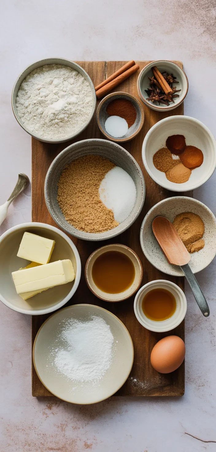 Ingredients photo for Gingerbread Crinkle Cookies For The Holiday Cookie Swap Recipe