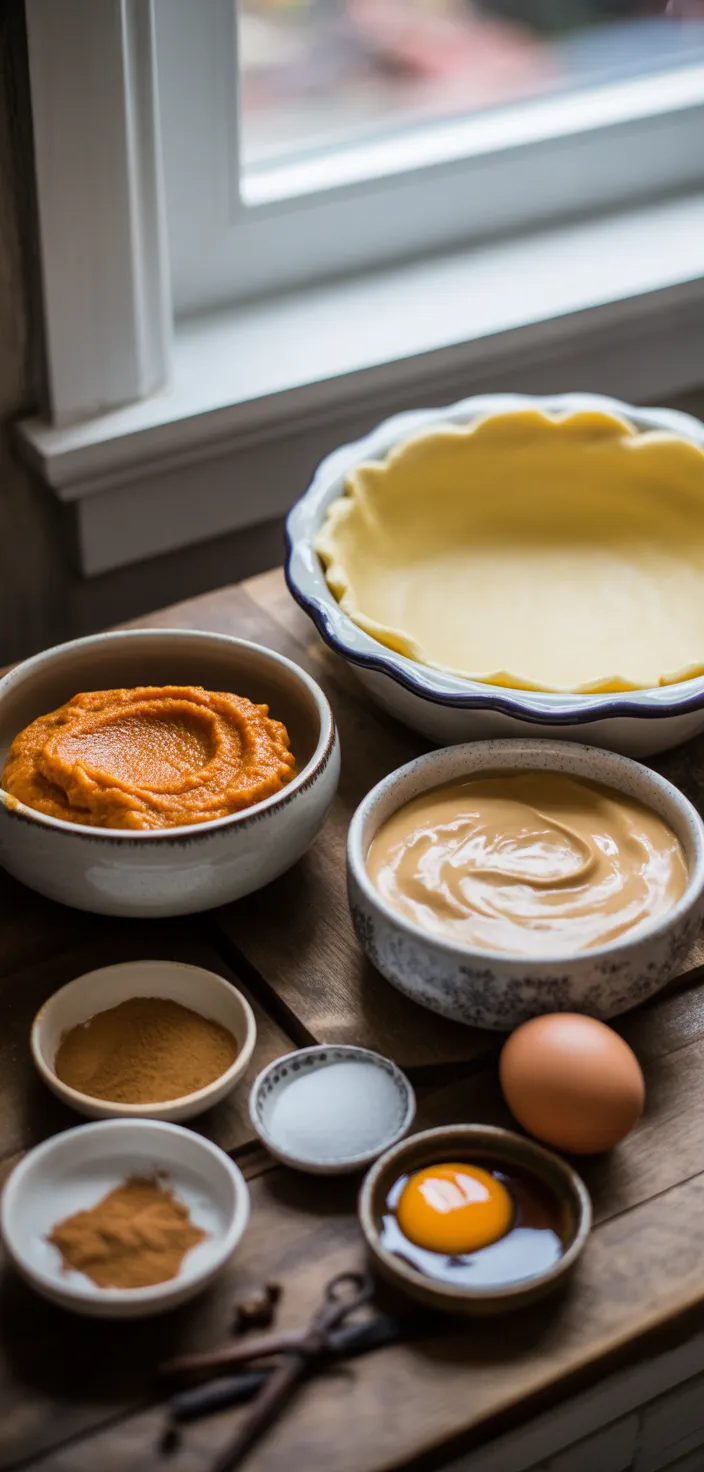 Ingredients photo for Pumpkin Pie With Sweetened Condensed Milk Recipe