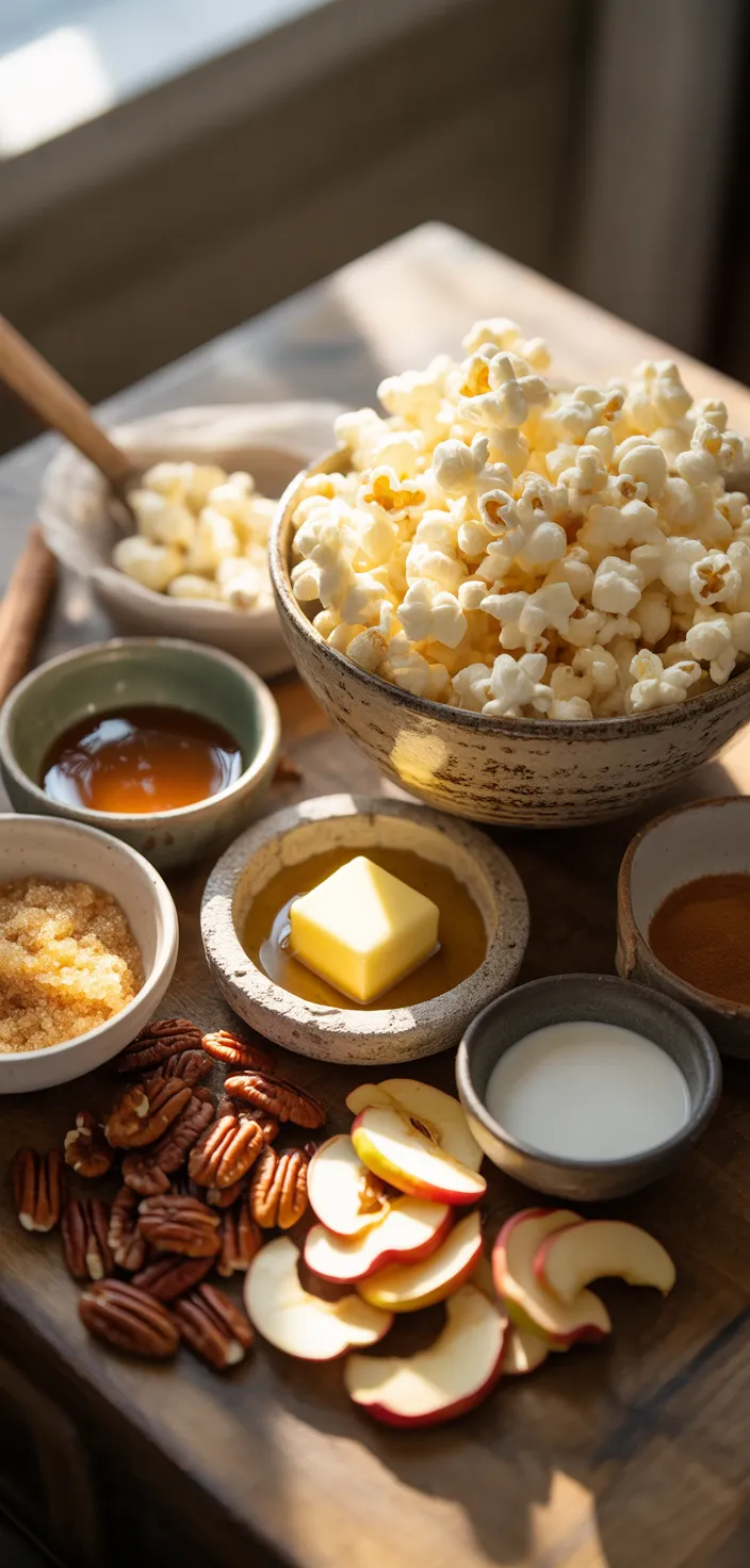 Ingredients photo for Caramel Apple Popcorn Recipe