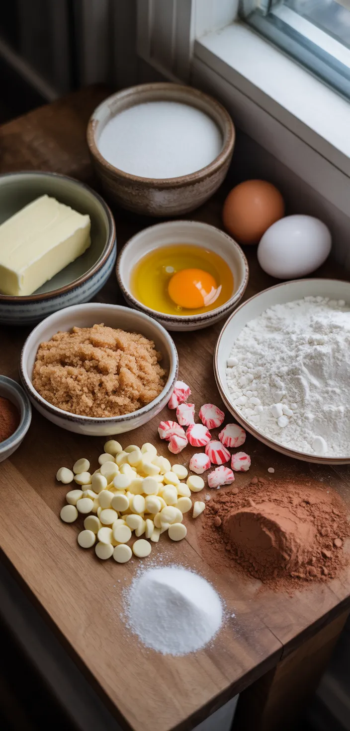 Ingredients photo for Chocolate Peppermint Cookies Recipe