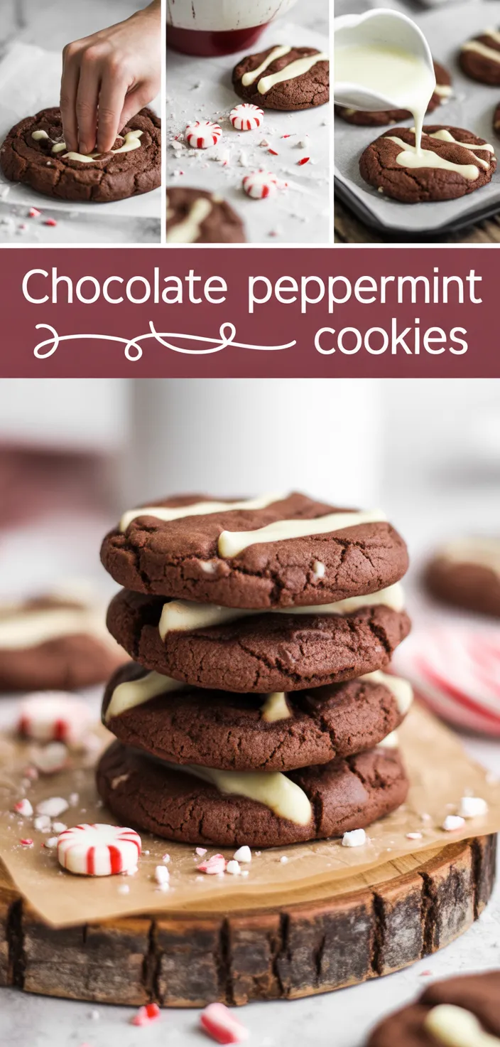 A photo of Chocolate Peppermint Cookies Recipe