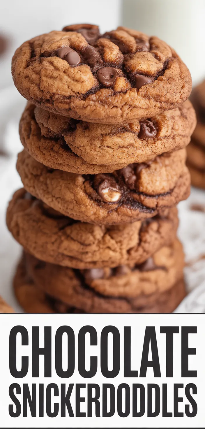 A photo of Chocolate Snickerdoodles Recipe