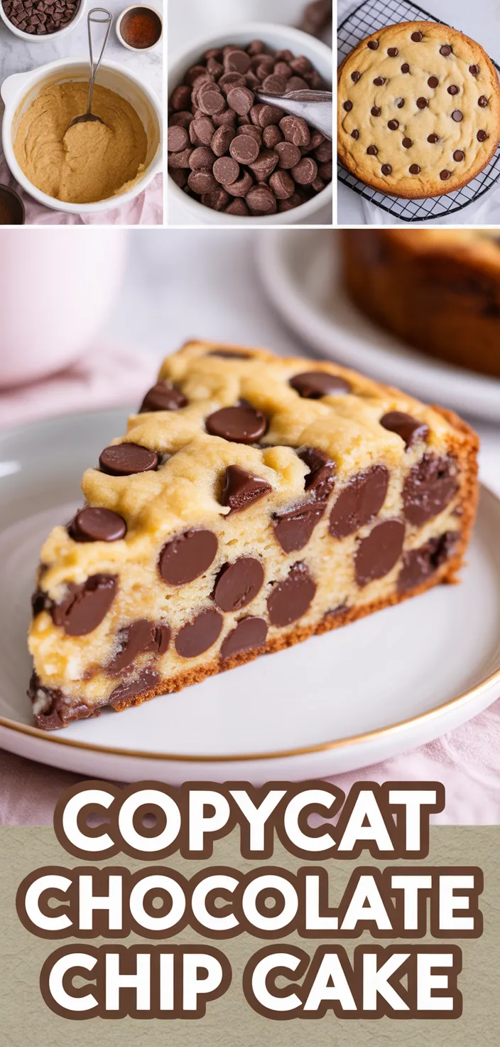 A photo of Copycat Great American Chocolate Chip Cookie Cake Recipe