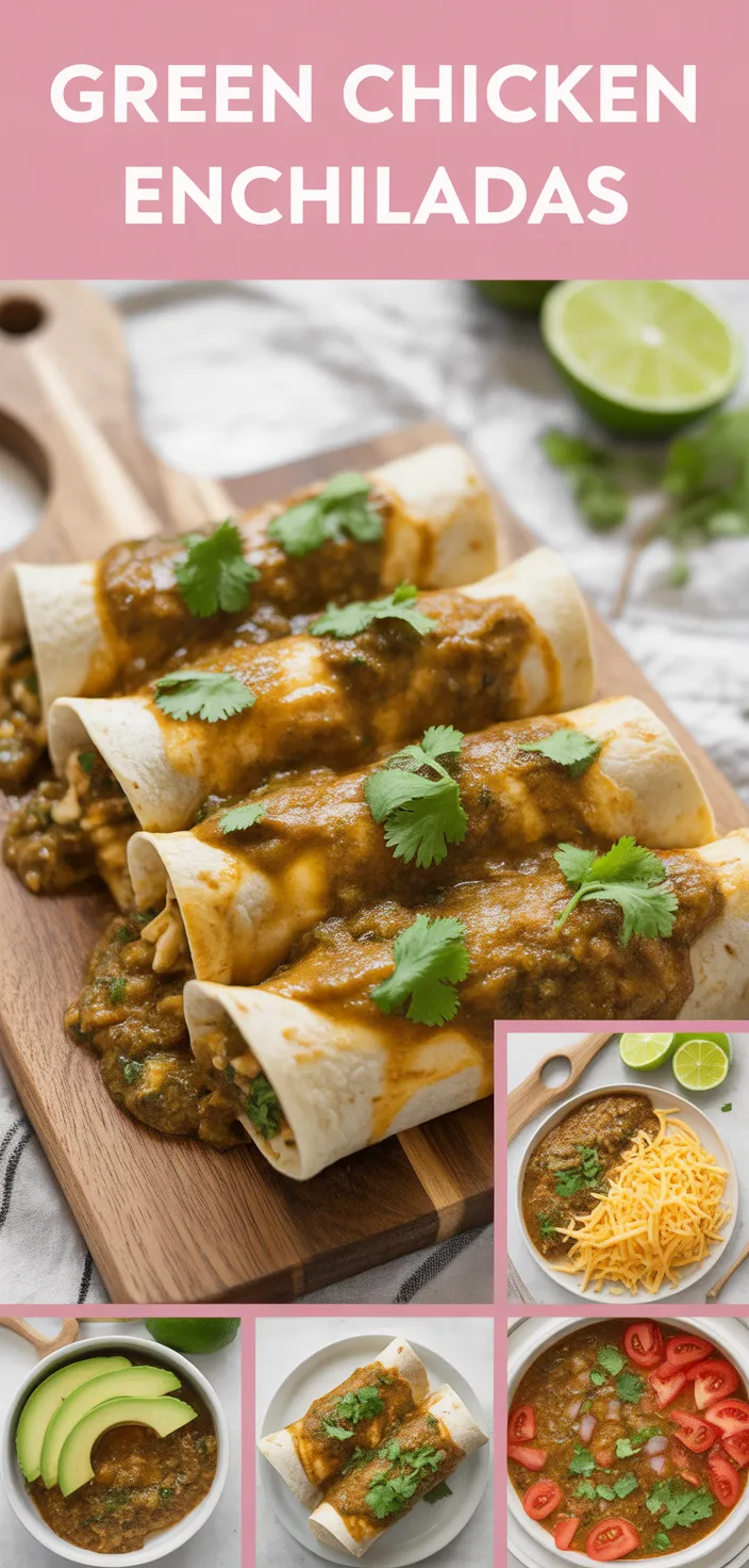 A photo of Green Chicken Enchiladas Recipe