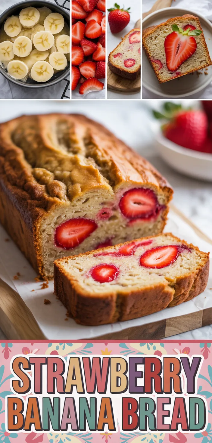 A photo of Strawberry Banana Bread Recipe