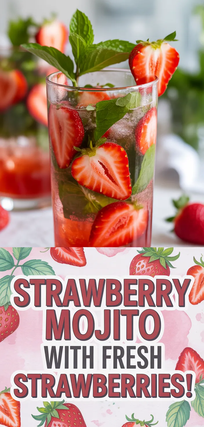 A photo of Strawberry Mojito With Fresh Strawberries! Recipe