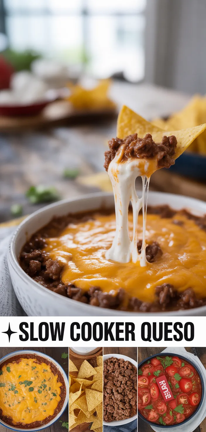 A photo of The Best Slow Cooker Queso Dip Recipe