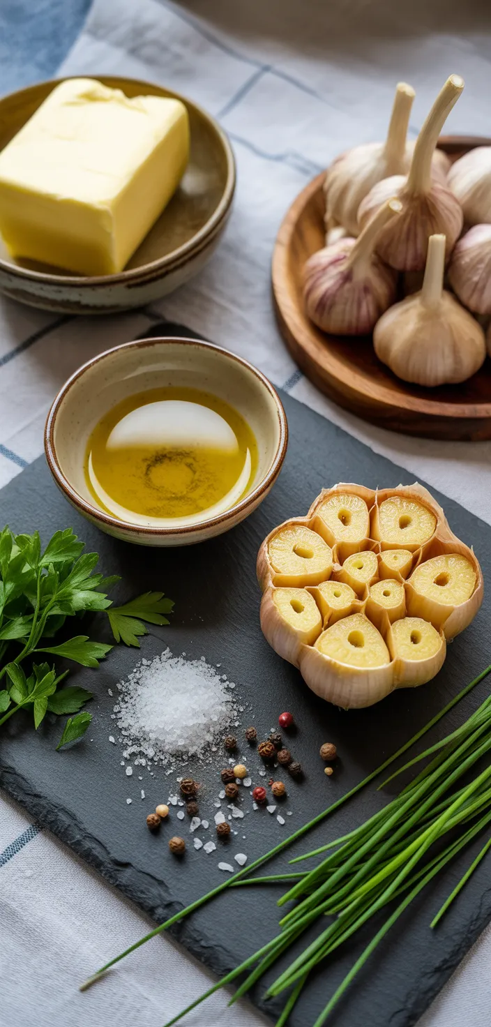Ingredients photo for Easy Roasted Garlic Butter Recipe