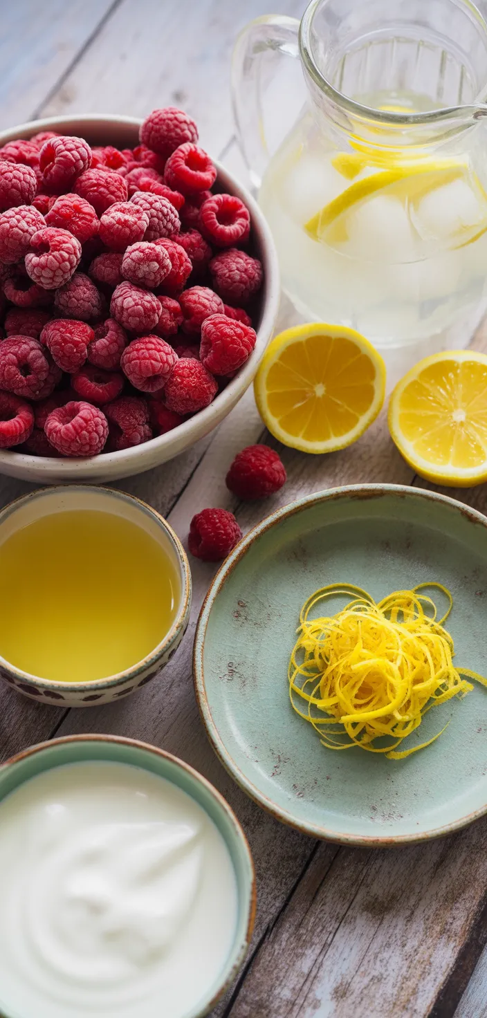 Ingredients photo for Frozen Raspberry Lemonade Recipe