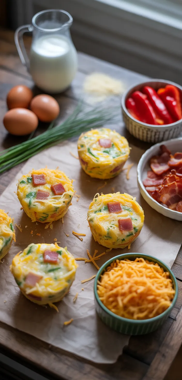 Ingredients photo for Loaded Bacon And Egg Hash Brown Muffins Recipe