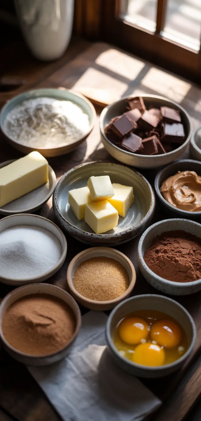 Ingredients photo for Peanut Butter Frosted Brownies Recipe